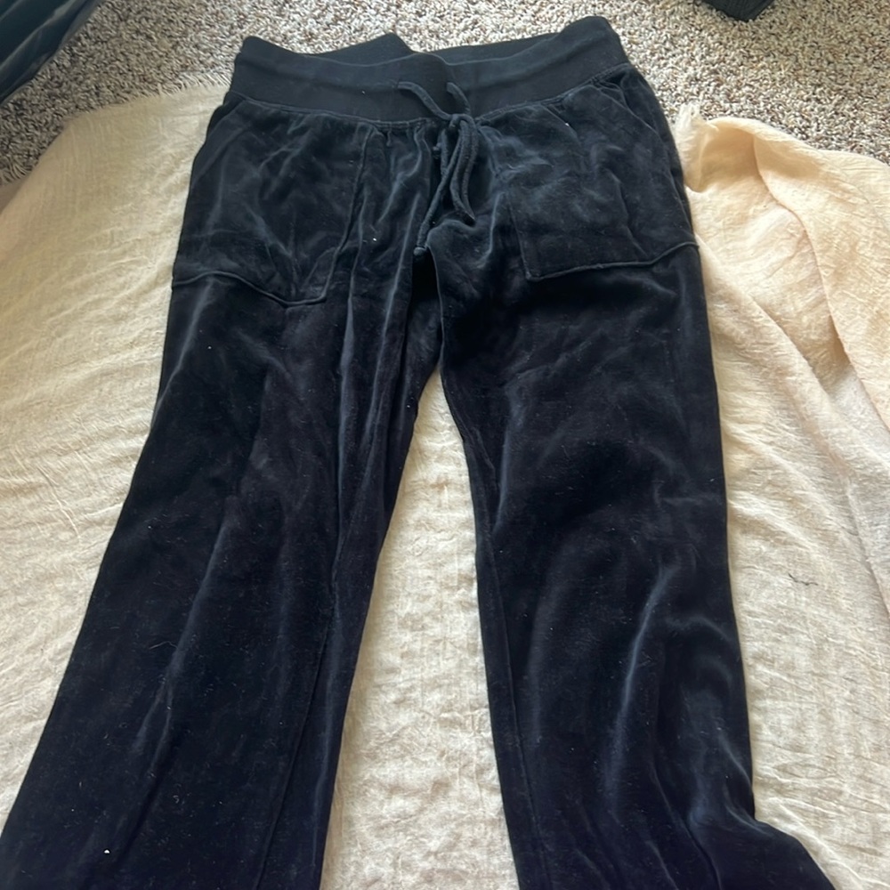 Velour track pants, size S